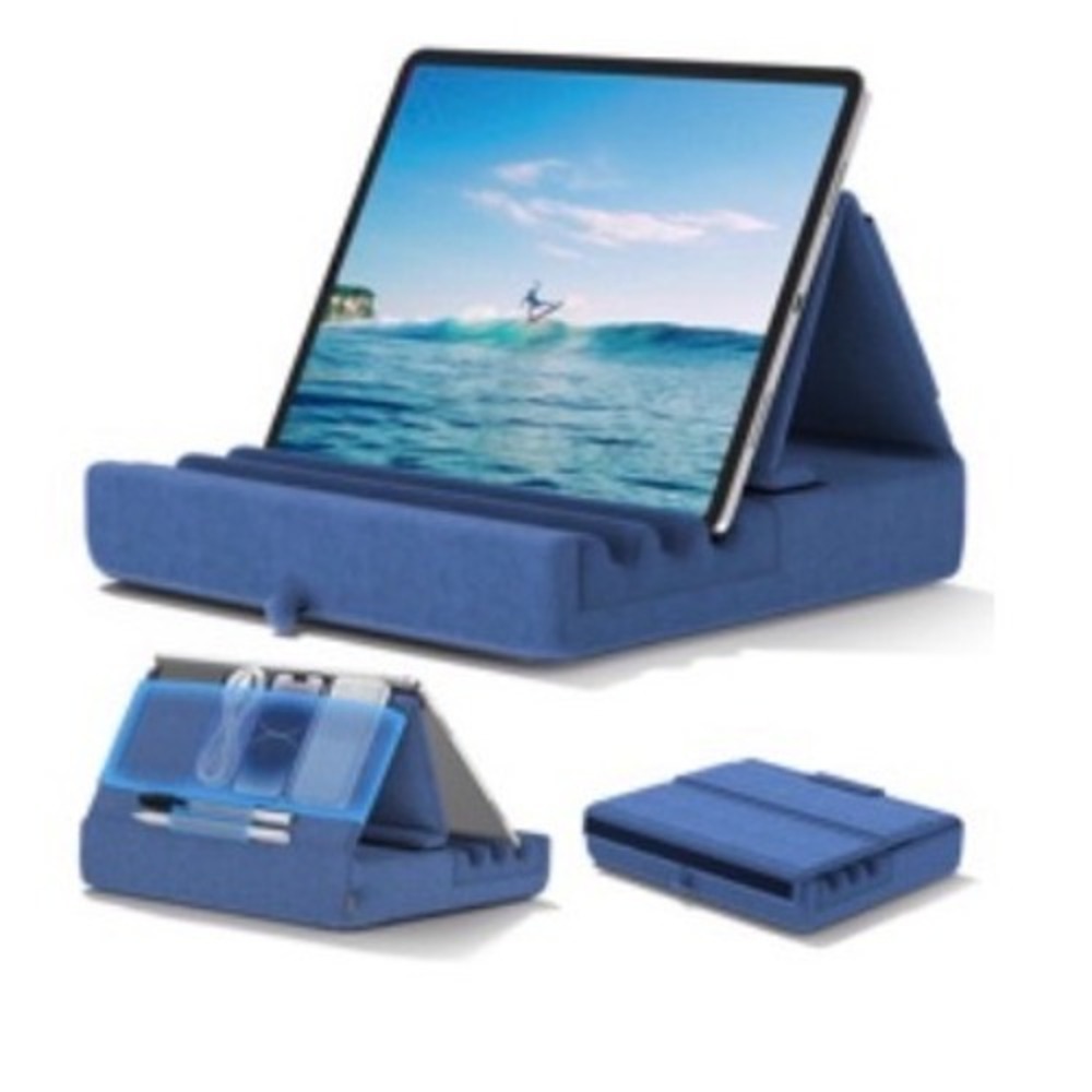 KDD Tablet Pillow Holder Blue Foldable Multi Angle Lap Stand Model KDD-722 NEW